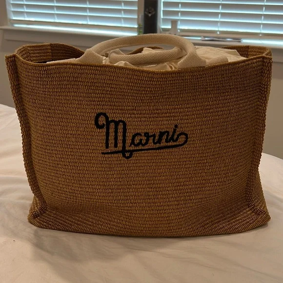 Marni Logo Summer Shopping Tote Bag - Picture 1 of 5